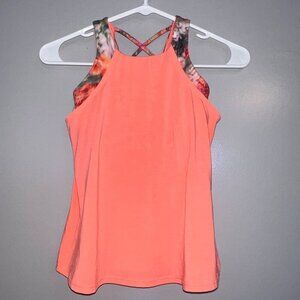 Athleta Girl Times Two Renewed Bloom Spring Pink Tank Size M/8-10